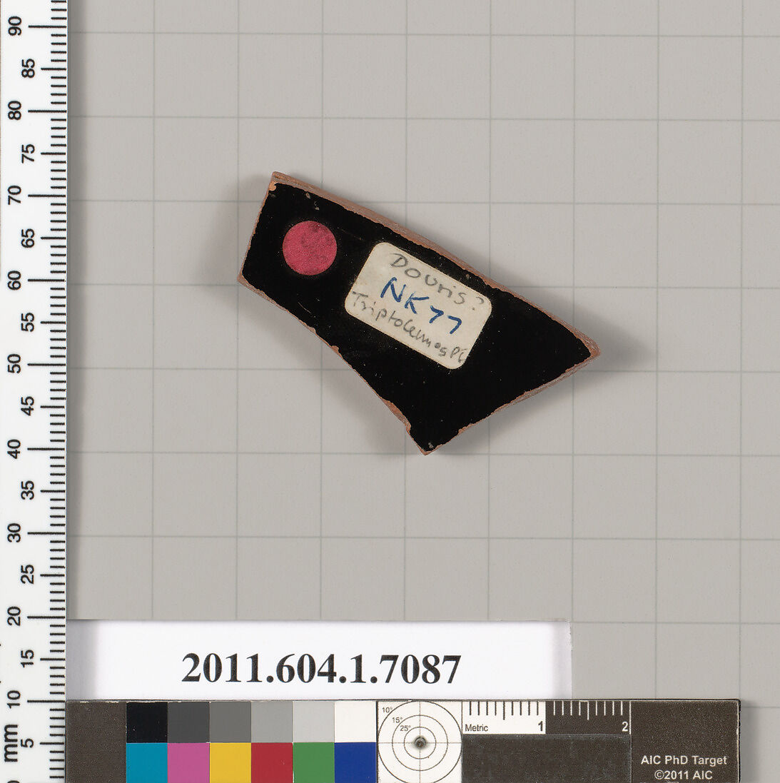 Terracotta fragment of a kylix (drinking cup), Attributed to Douris ? or, Terracotta, Greek, Attic