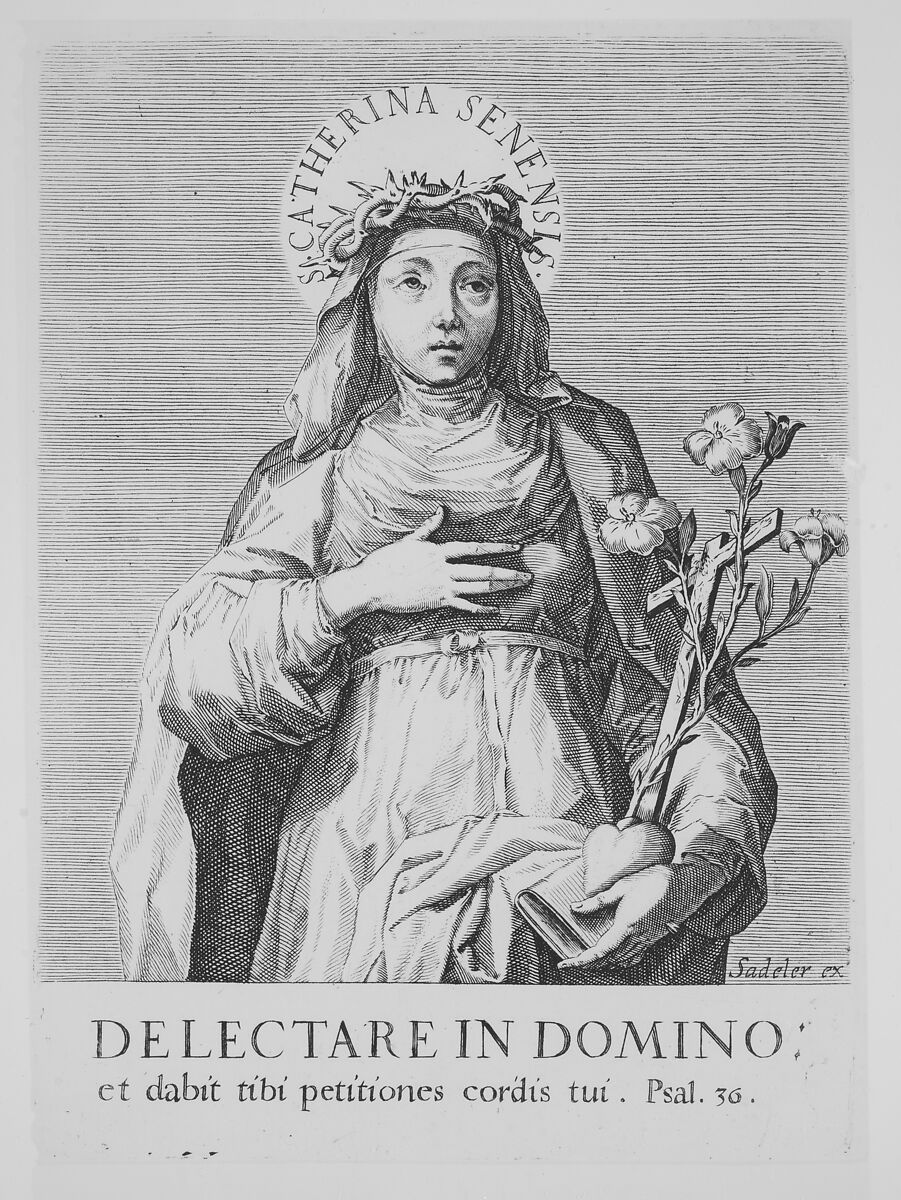 Saint Catherine of Siena, Anonymous, Etching 