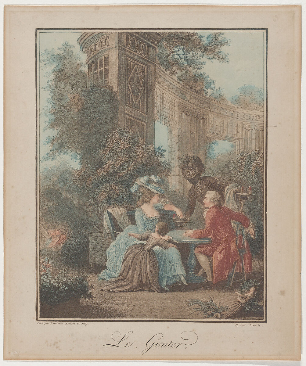 The Snack, Louis Marin Bonnet (French, Paris 1736–1793 Saint-Mandé, Val-de-Marne), Stipple and wash manner 