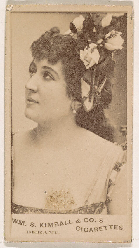 Miss Derant, from the Actresses series (N203) issued by Wm. S. Kimball & Co., Issued by William S. Kimball &amp; Company, Commercial color lithograph 