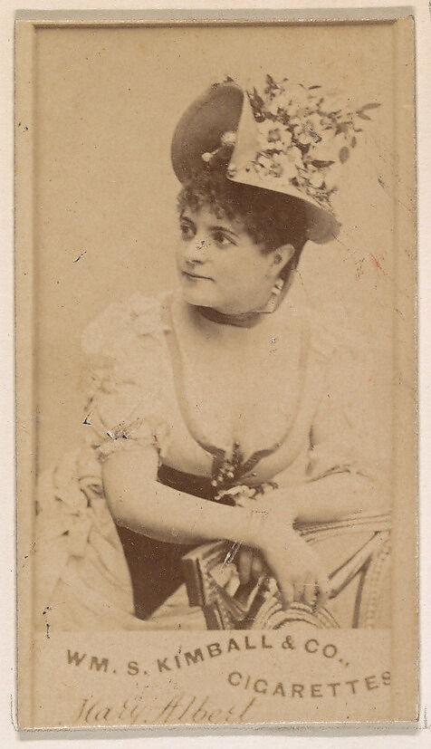 Mary Albert, from the Actresses series (N203) issued by Wm. S. Kimball & Co., Issued by William S. Kimball &amp; Company, Commercial color lithograph 