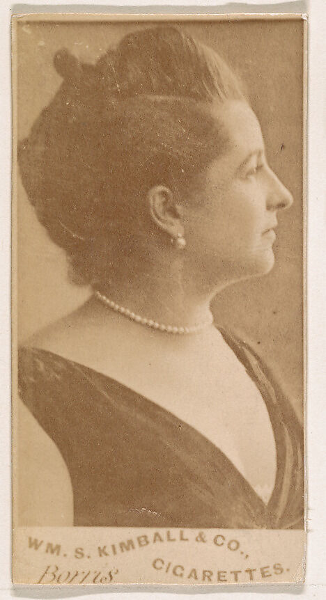 Miss Borris, from the Actresses series (N203) issued by Wm. S. Kimball & Co., Issued by William S. Kimball &amp; Company, Commercial color lithograph