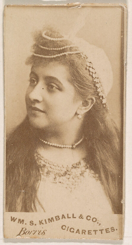 Miss Borris, from the Actresses series (N203) issued by Wm. S. Kimball & Co., Issued by William S. Kimball &amp; Company, Commercial color lithograph 