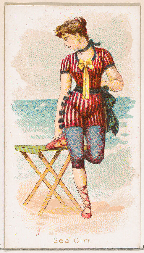 Sea Girt, from the Fancy Bathers series (N187) issued by Wm. S. Kimball & Co., Issued by William S. Kimball &amp; Company, Commercial color lithograph 