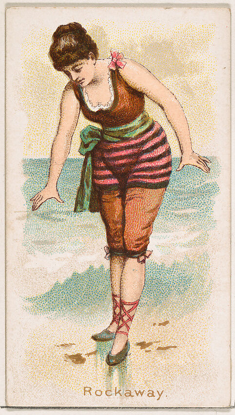 Rockaway, from the Fancy Bathers series (N187) issued by Wm. S. Kimball & Co., Issued by William S. Kimball &amp; Company, Commercial color lithograph 