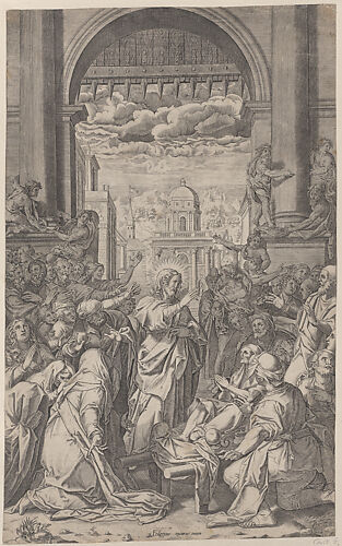 Christ raising the son of the widow outside the gate of the city of Naim