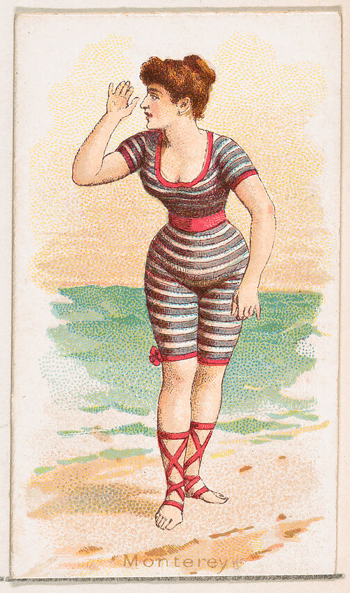 Monterey, from the Fancy Bathers series (N187) issued by Wm. S. Kimball & Co., Issued by William S. Kimball &amp; Company, Commercial color lithograph