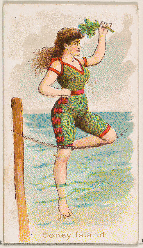 Coney Island, from the Fancy Bathers series (N187) issued by Wm. S. Kimball & Co., Issued by William S. Kimball &amp; Company, Commercial color lithograph 