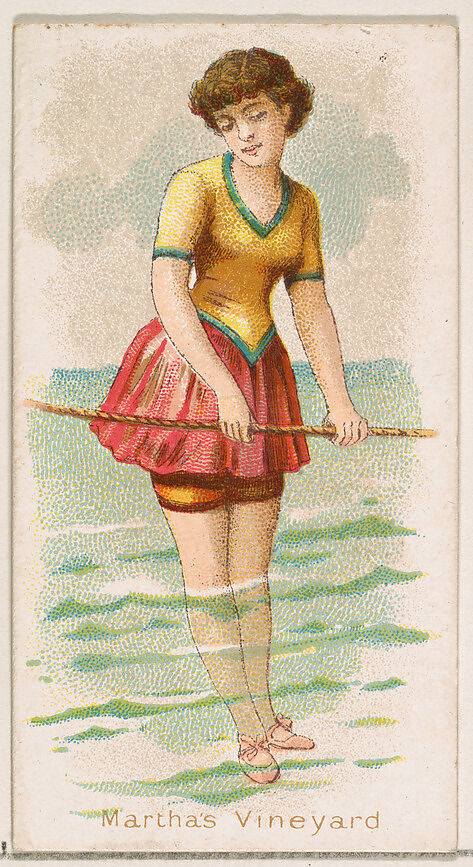 Martha's Vineyard, from the Fancy Bathers series (N187) issued by Wm. S. Kimball & Co., Issued by William S. Kimball &amp; Company, Commercial color lithograph 