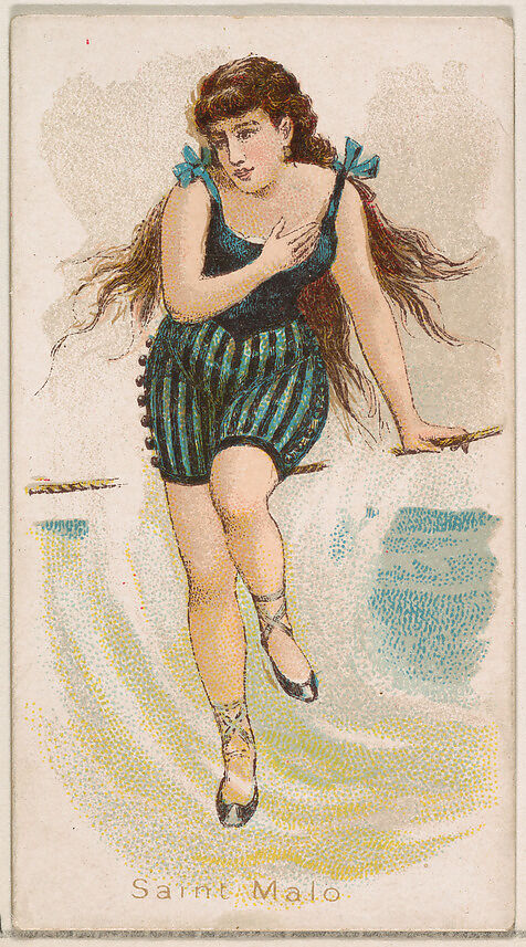 Saint Malo, from the Fancy Bathers series (N187) issued by Wm. S. Kimball & Co., Issued by William S. Kimball &amp; Company, Commercial color lithograph 