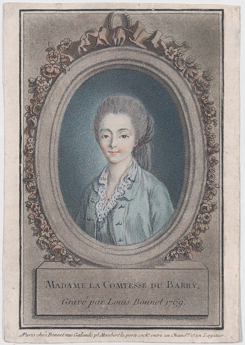 Madame La Comtesse du Barry, Louis Marin Bonnet (French, Paris 1736–1793 Saint-Mandé, Val-de-Marne), Pastel manner 