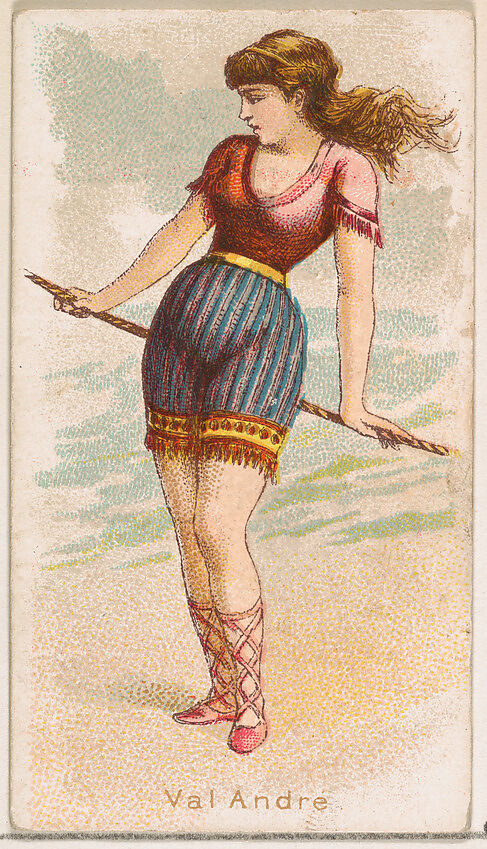 Val Andre, from the Fancy Bathers series (N187) issued by Wm. S. Kimball & Co., Issued by William S. Kimball &amp; Company, Commercial color lithograph 