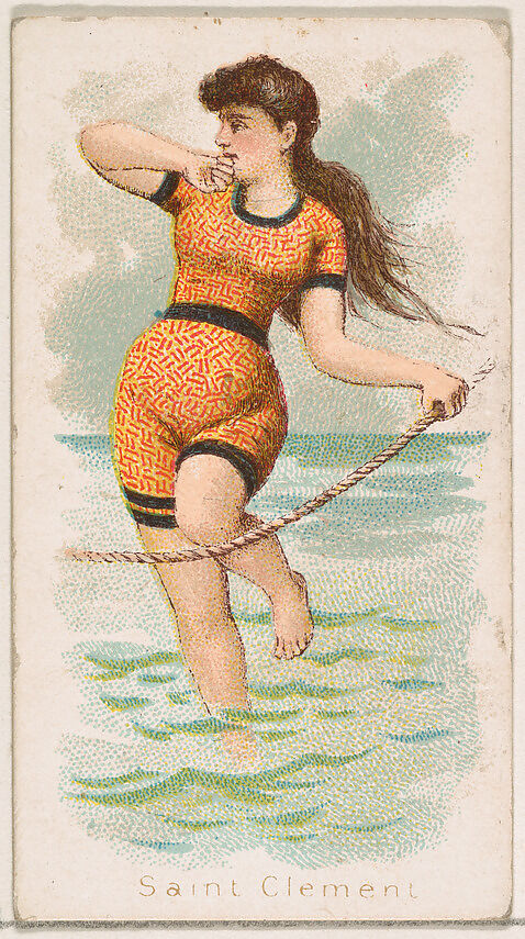 Saint Clement, from the Fancy Bathers series (N187) issued by Wm. S. Kimball & Co., Issued by William S. Kimball &amp; Company, Commercial color lithograph 