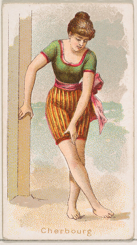 Cherbourg, from the Fancy Bathers series (N187) issued by Wm. S. Kimball & Co., Issued by William S. Kimball &amp; Company, Commercial color lithograph 