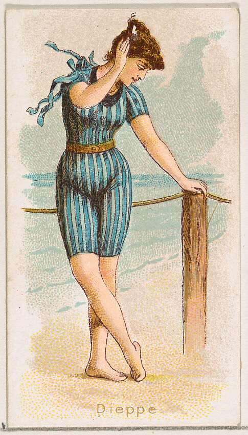 Dieppe, from the Fancy Bathers series (N187) issued by Wm. S. Kimball & Co., Issued by William S. Kimball &amp; Company, Commercial color lithograph 