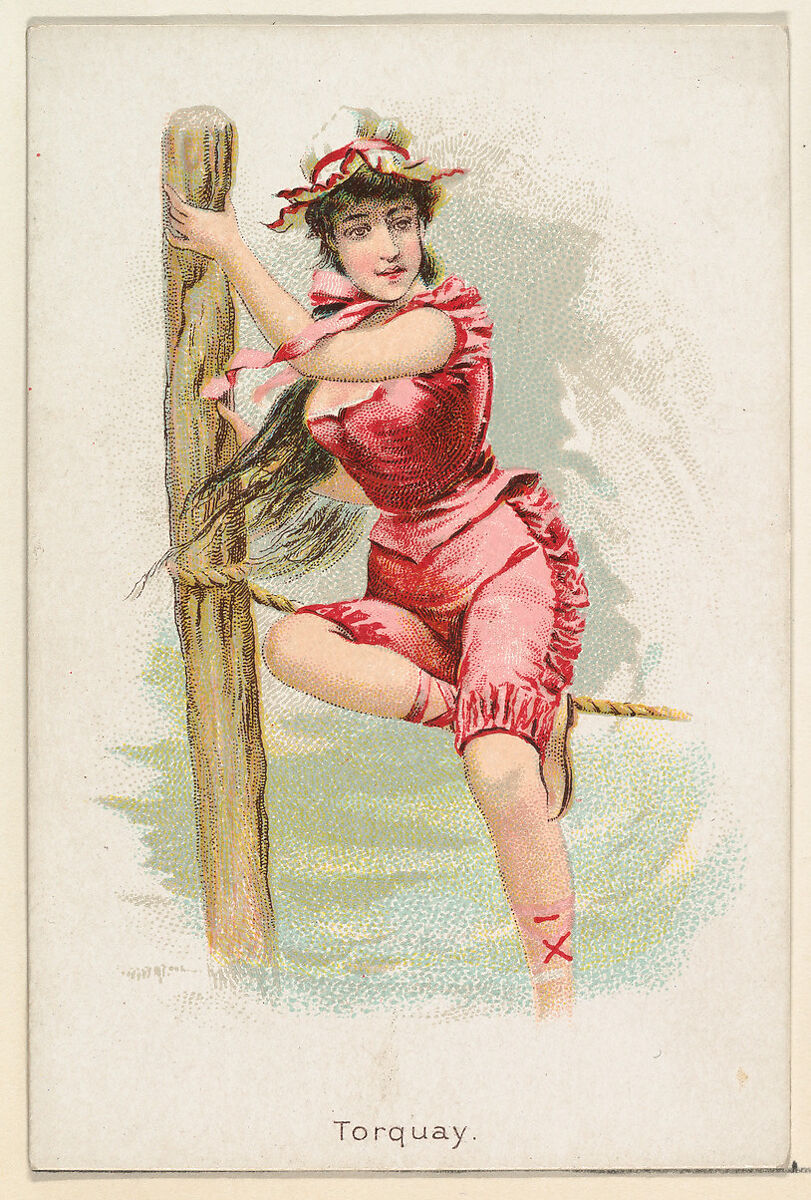 Torquay, from the Beautiful Bathers series (N192) issued by Wm. S. Kimball & Co., Issued by William S. Kimball &amp; Company, Commercial color lithograph 