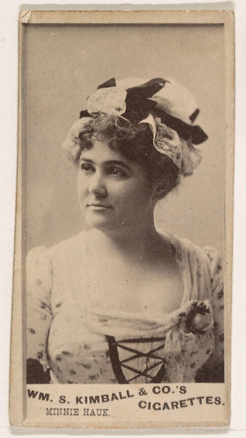 Minnie Hauk, from the Actresses series (N203) issued by Wm. S. Kimball & Co., Issued by William S. Kimball &amp; Company, Commercial color lithograph 