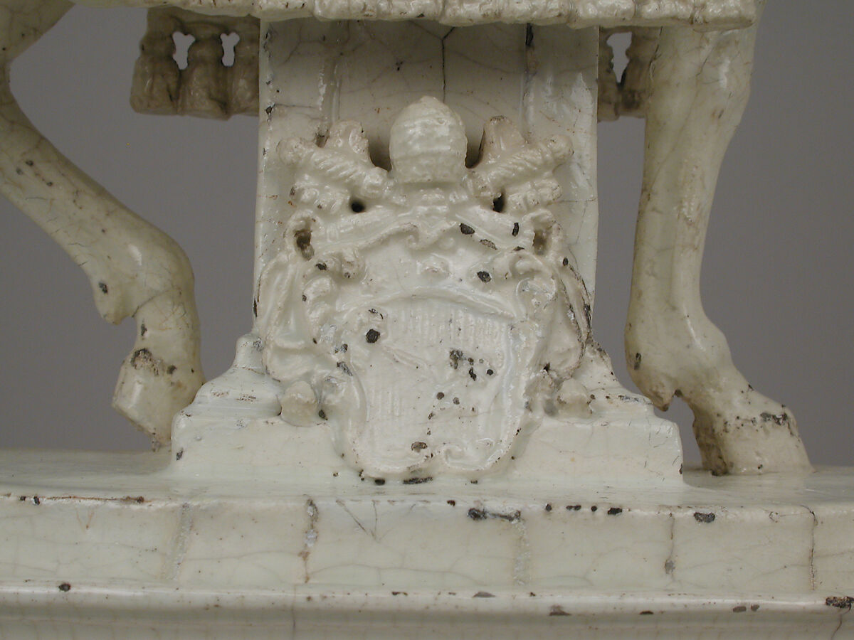 Pope Pius VI on Horseback, Antonio and Lorenzo Cialli, White glazed earthenware, Italian, Rome