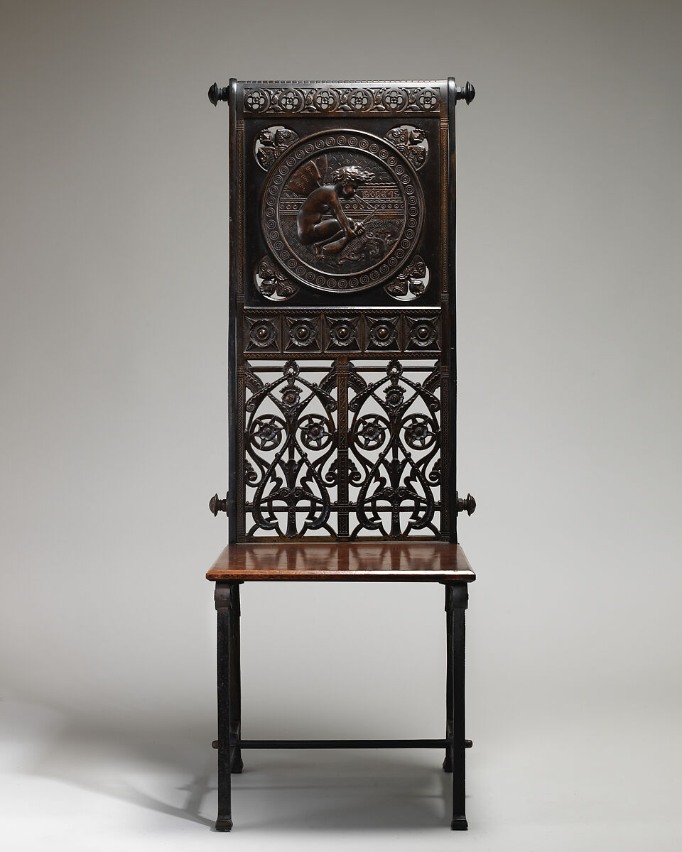 Chair, Attributed to Christopher Dresser (British, Glasgow, Scotland 1834–1904 Mulhouse), Cast iron, wood, British, Coalbrookdale
