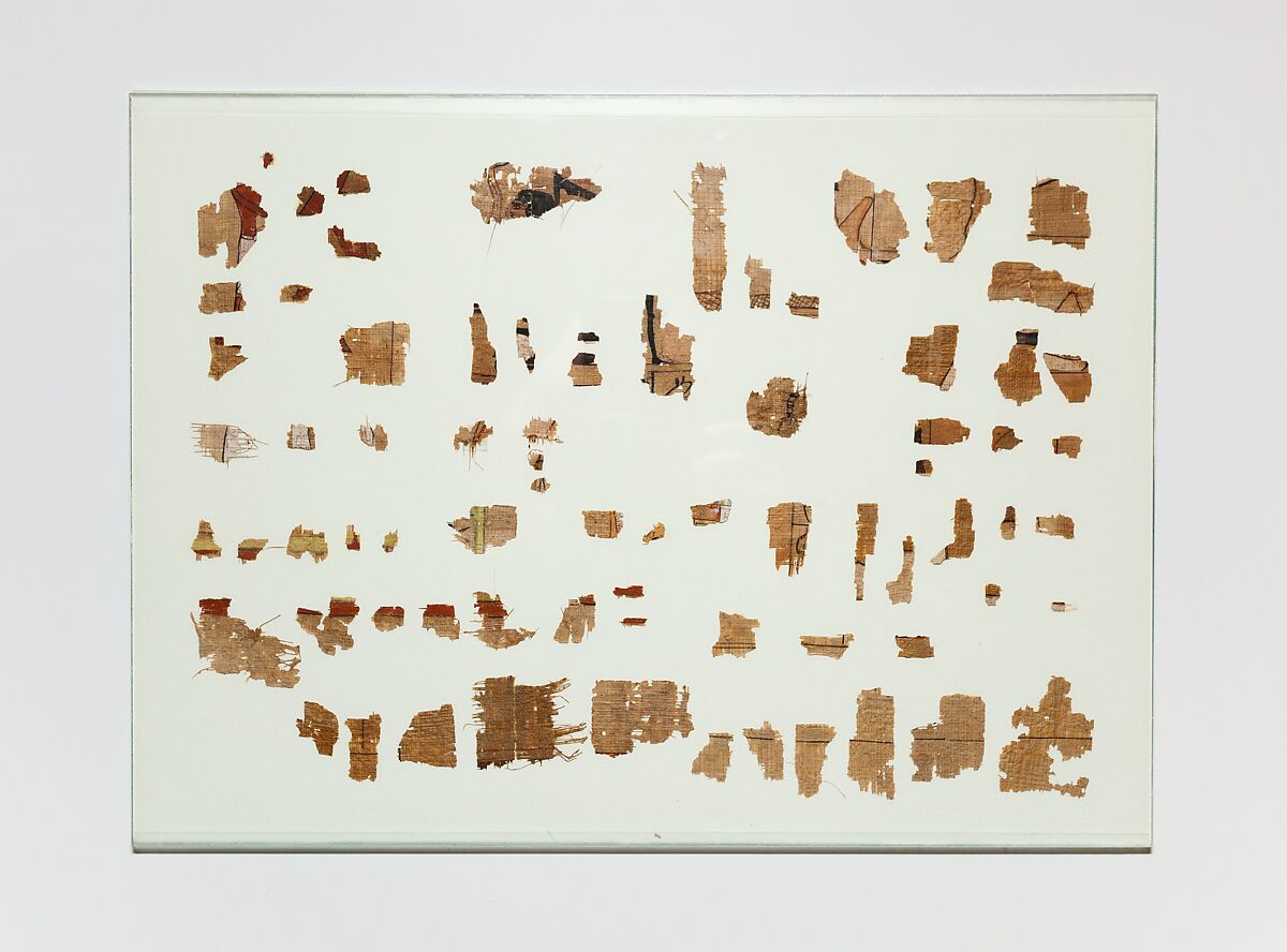 Papyrus fragments from the Book of the Dead of the Scribe Roy, Papyrus, ink 