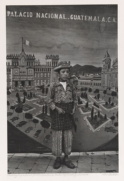 Country Boy in front of National Palace Backdrop, Sololá, Ann Parker (American, 1934–2022), Gelatin silver print 