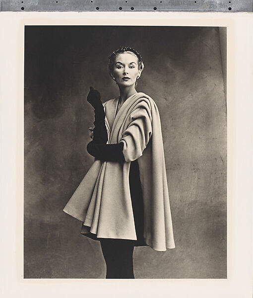 Balenciaga Mantle Coat (Lisa Fonssagrives-Penn), Paris, Irving Penn (American, Plainfield, New Jersey 1917–2009 New York), Platinum-palladium print 