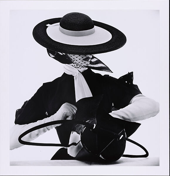 Black and White Fashion with Handbag (Jean Patchett), New York, Irving Penn (American, Plainfield, New Jersey 1917–2009 New York), Gelatin silver print 