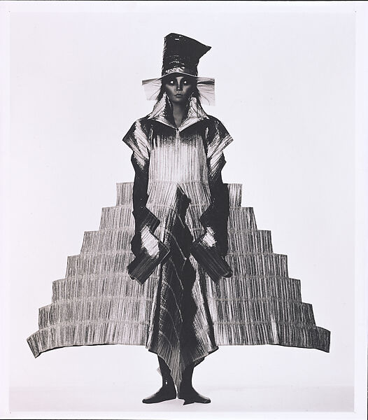Issey Miyake Staircase Dress, New York, Irving Penn (American, Plainfield, New Jersey 1917–2009 New York), Platinum-palladium print 