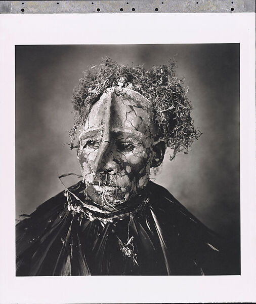 Man with Pink Face, New Guinea, Irving Penn (American, Plainfield, New Jersey 1917–2009 New York), Platinum-palladium print 