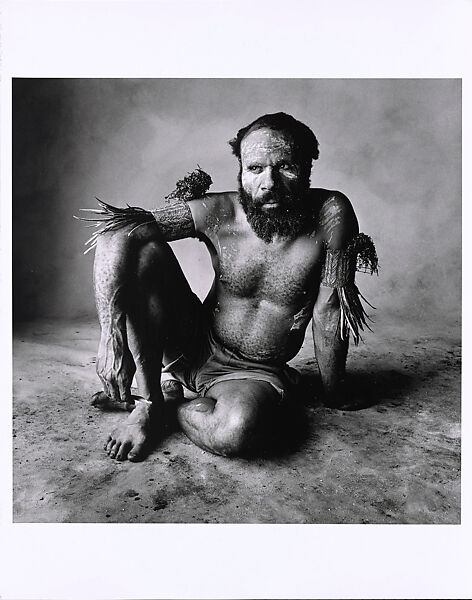 New Guinea Man with Black Beard, Irving Penn (American, Plainfield, New Jersey 1917–2009 New York), Gelatin silver print 
