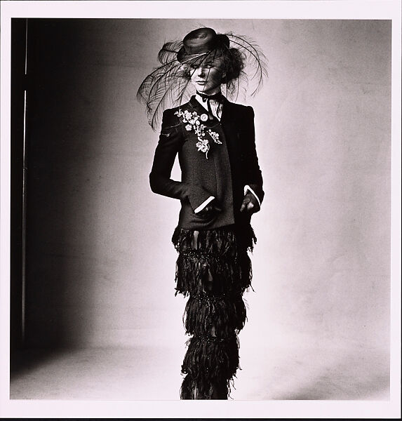 Nicole Kidman in a Chanel Couture, Lagerfeld's Mannish Tweed Jacket, New York, Irving Penn (American, Plainfield, New Jersey 1917–2009 New York), Gelatin silver print 