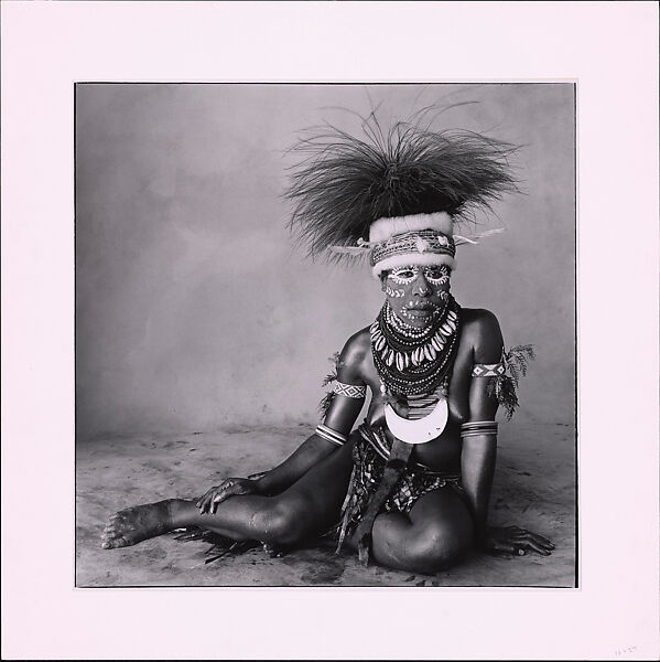 Sitting Enga Woman, New Guinea, Irving Penn (American, Plainfield, New Jersey 1917–2009 New York), Gelatin silver print 
