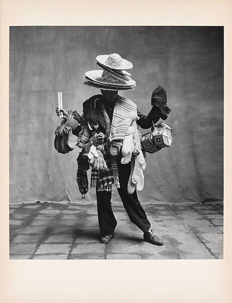 Irving Penn | Street Vendor Wearing Many Hats, Cuzco | The Metropolitan ...