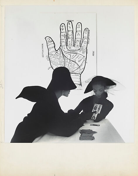 The Tarot Reader (Bridget Tichenor and Jean Patchett), New York, Irving Penn (American, Plainfield, New Jersey 1917–2009 New York), Gelatin silver print 