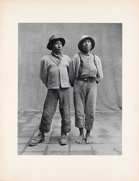 Two Standing Men, One Barefoot, Cuzco, Irving Penn (American, Plainfield, New Jersey 1917–2009 New York), Gelatin silver print 