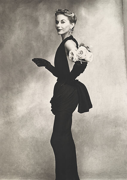 Woman with Roses (Lisa Fonssagrives-Penn in Lafaurie Dress), Paris, Irving Penn (American, Plainfield, New Jersey 1917–2009 New York), Platinum-palladium print 