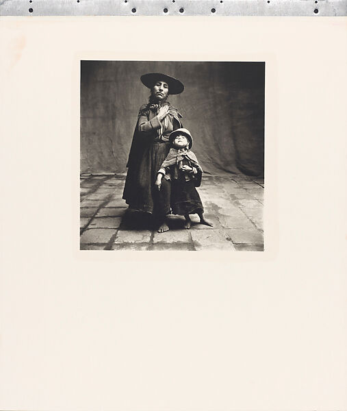 Mother and Posing Daughter, Cuzco, Irving Penn (American, Plainfield, New Jersey 1917–2009 New York), Platinum-palladium print 