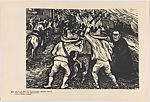 Plate 63: an attack on a train directed by a priest (cura Angulo), from the portfolio 'Estampas de la revolución Mexicana' (prints of the Mexican Revolution)
