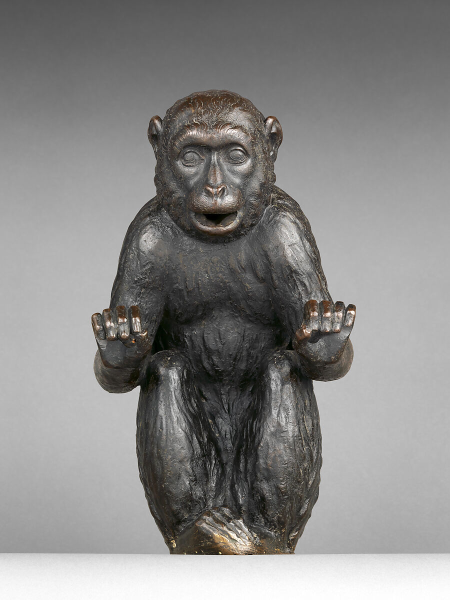 Monkey fountain figure, Possibly Caspar Gras (Austrian, Bad Mergentheim, near Würzburg 1585–1674 Schwaz, near Innsbruck), Bronze, Austrian