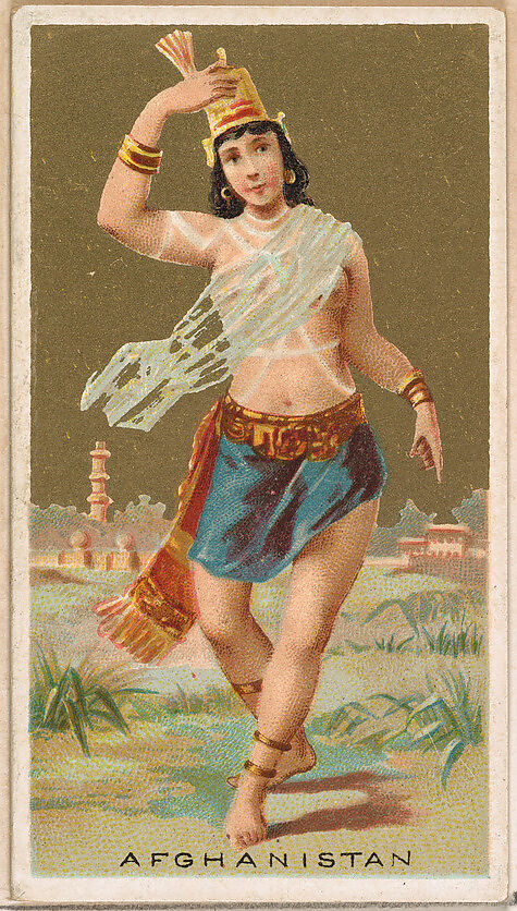 Afghanistan, from the Dancing Girls of the World series (N185) issued by Wm. S. Kimball & Co., Issued by William S. Kimball &amp; Company, Commercial color lithograph 