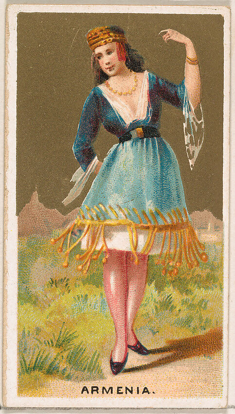 Armenia, from the Dancing Girls of the World series (N185) issued by Wm. S. Kimball & Co., Issued by William S. Kimball &amp; Company, Commercial color lithograph 
