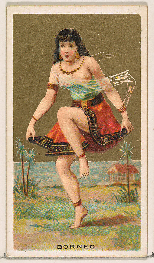Borneo, from the Dancing Girls of the World series (N185) issued by Wm. S. Kimball & Co., Issued by William S. Kimball &amp; Company, Commercial color lithograph 