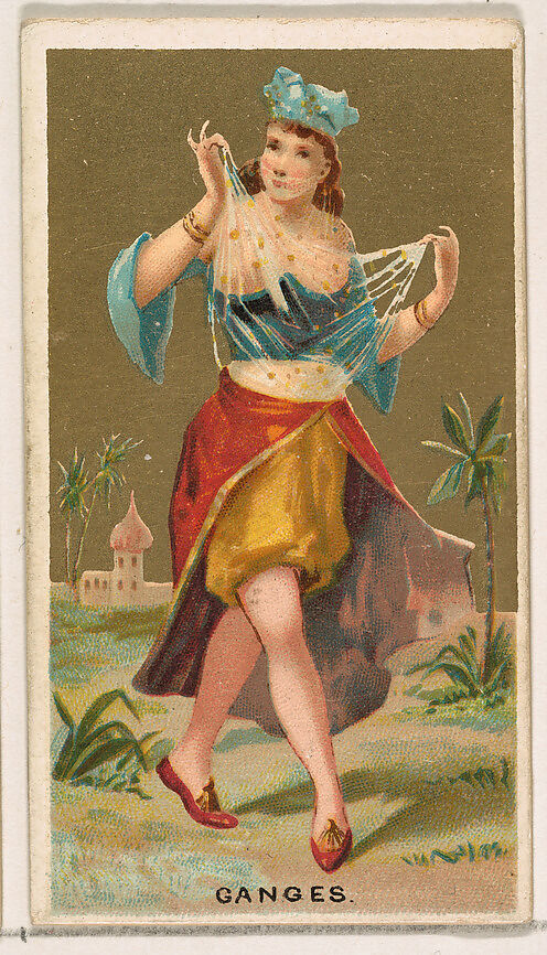 Ganges, from the Dancing Girls of the World series (N185) issued by Wm. S. Kimball & Co., Issued by William S. Kimball &amp; Company, Commercial color lithograph 