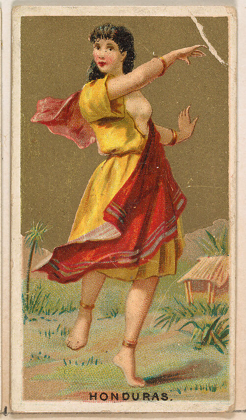 Honduras, from the Dancing Girls of the World series (N185) issued by Wm. S. Kimball & Co., Issued by William S. Kimball &amp; Company, Commercial color lithograph 