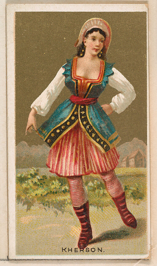 Kherson, from the Dancing Girls of the World series (N185) issued by Wm. S. Kimball & Co., Issued by William S. Kimball &amp; Company, Commercial color lithograph 