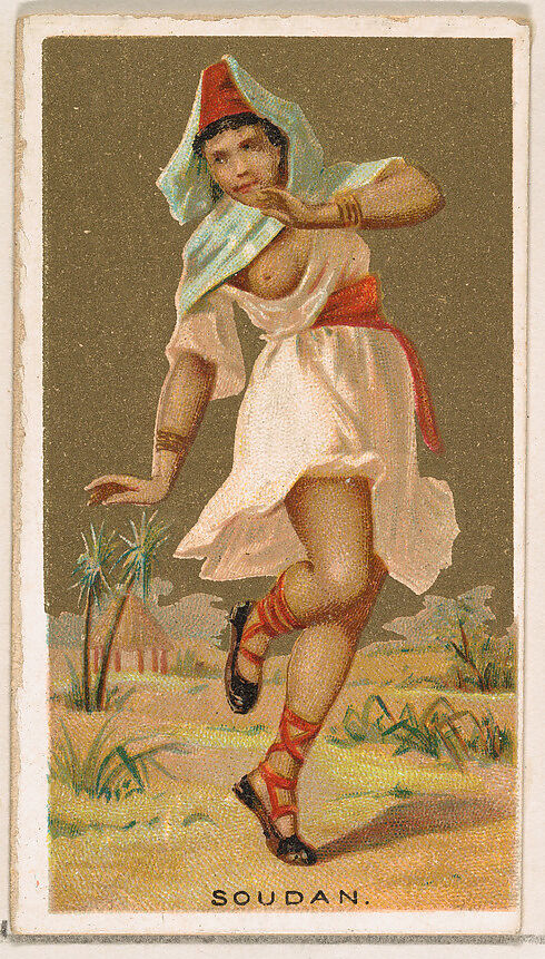 Soudan, from the Dancing Girls of the World series (N185) issued by Wm. S. Kimball & Co., Issued by William S. Kimball &amp; Company, Commercial color lithograph 