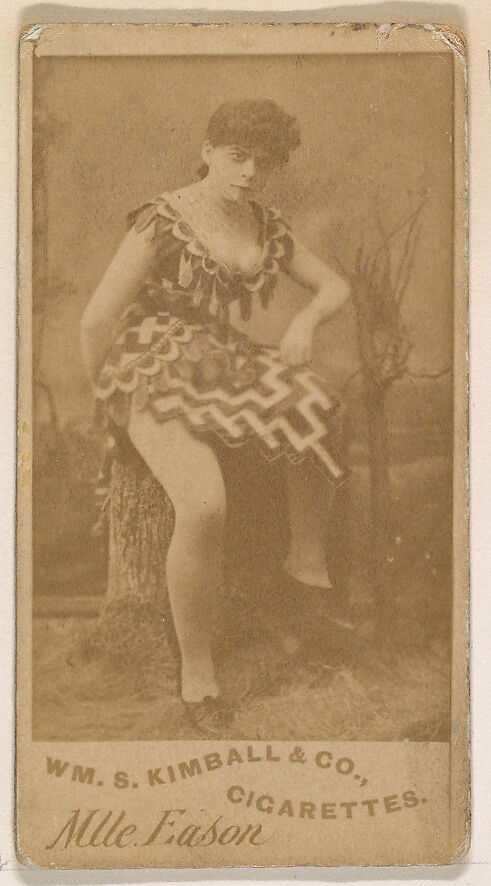 Mlle. Eason, from the Actresses series (N203) issued by Wm. S. Kimball & Co., Issued by William S. Kimball &amp; Company, Commercial color lithograph 