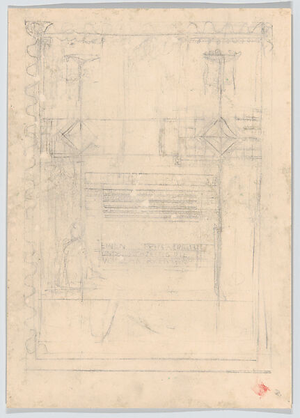 Design for a certificate, awarded by the city of Vienna for the most beautiful floral balcony decorations (balcony above text), Erwin Puchinger (Austrian, Vienna 1875–1944 Vienna), Watercolor and gouache over graphite underdrawing, some highlights in gold paint and corrections in white gouache