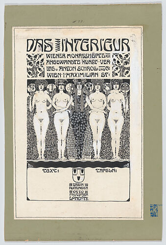 Design for the title page of “Das Interieur”