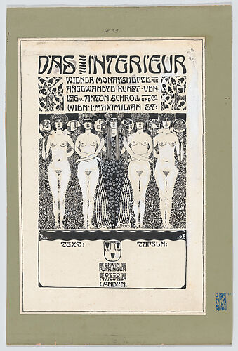 Design for the title page of “Das Interieur”